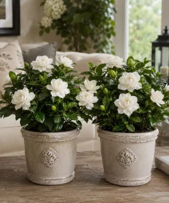 Frostproof Jasmine Live Plants, Fragrant White Flowering Vine, 2-Pack, 4-6 Inch Tall - Image 1