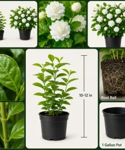 Grand Duke Jasmine Live Plant, Double White Flower Bush, 1-2 Ft Tall, 1 Gallon Pot - Image 4