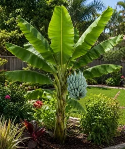 Ice Cream Banana Live Plant – Blue Java Tropical Fruit – 1 Gallon Pot – Outdoor - Image 6
