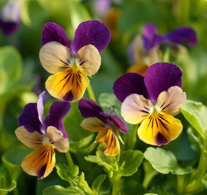 Johnny Jump Up Seeds – Viola Tricolor Helen Mount – 120 Seeds – Colorful Garden Blooms - Image 1
