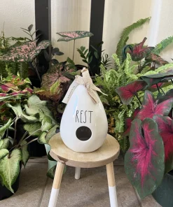 Large Ceramic Birdhouse - Outdoor Garden & Patio Decor - Image 5