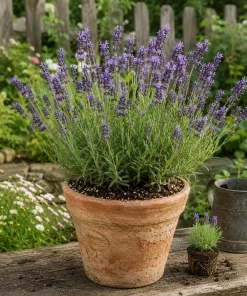Lavender Plants Live – Set of 4 Blue Purple Lavender Herb Starter Plants 4-6 Inches Tall - Image 2