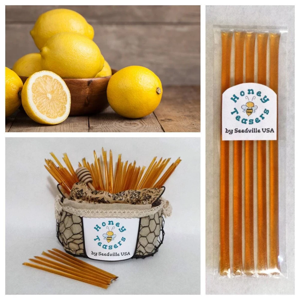 Lemon Honey Sticks 5 Pack – Natural Flavored Honey Snack Straws US Grade A Honey - Image 1