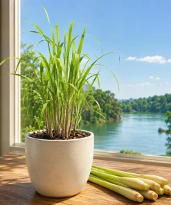 Lemongrass Live Plant for Culinary Herb Garden, 1 Gallon Pot, Well-Rooted - Image 1