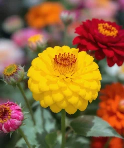 Lilliput Zinnia Seeds - 50 Count, Dwarf Double Blooms, Mixed Colors, Easy Grow - Image 3