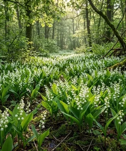 Lilly of the Valley Bare Root Plant - 5 Fresh Rhizomes, Fragrant White Flowers, 4-6 Inch, Outdoor - Image 5