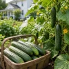 Marketmore Cucumber Live Plants – Set of 2, 3-5 Inch Tall, 4 Inch Pot – Heirloom Vegetable Starter for Gardens - Image 1