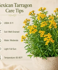 Mexican Tarragon Live Plant Set, 2 Plants, 4-6 Inch Tall, Fragrant Herb - Image 6