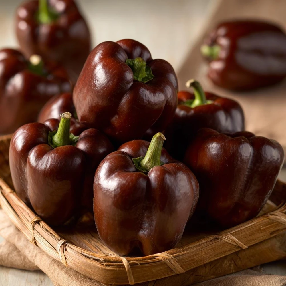 Mini Chocolate Sweet Bell Pepper Seeds – High-Yield, Compact – 20 Seeds - Image 2