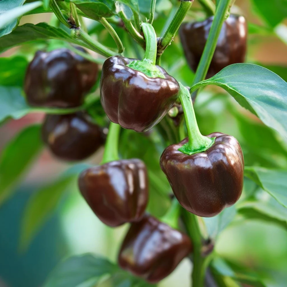 Mini Chocolate Sweet Bell Pepper Seeds – High-Yield, Compact – 20 Seeds - Image 3