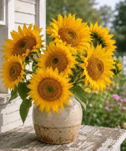 Mongolian Sunflower Live Plant – Helianthus annuus – 3-5 Inches Tall – 4 Inch Pot – Outdoor Garden - Image 8