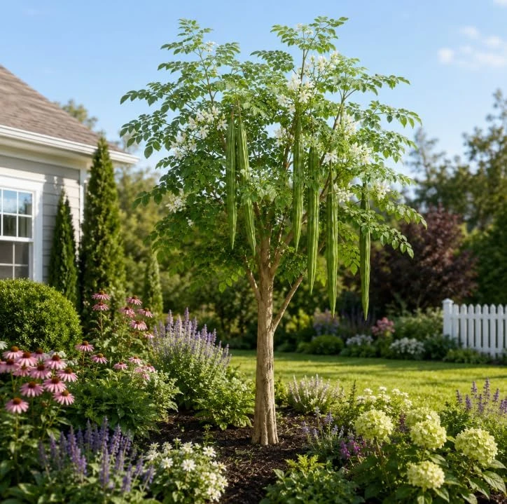 Moringa Tree Live Plant – Oleifera Drumstick Tree – 1 Gallon Pot – 1 to 2 Ft Tall – Outdoor Garden - Image 2