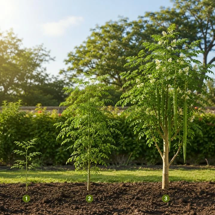 Moringa Tree Live Plant – Oleifera Drumstick Tree – 1 Gallon Pot – 1 to 2 Ft Tall – Outdoor Garden - Image 6