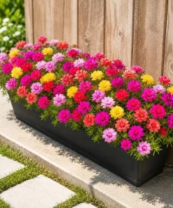 Moss Rose Live Plants, 2 Pack, 3-5 Inch Tall, Random Color Blooms, Ground Cover - Image 3