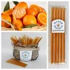 Orange Honey Sticks 5-Pack - Natural Flavored Honey Snack Straws, Kosher Certified - Image 1