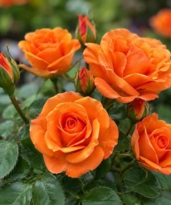 Orange Mini Rose Live Plant 4-6 Inch Tall - Miniature Rose Bush for Indoor & Outdoor - Image 3