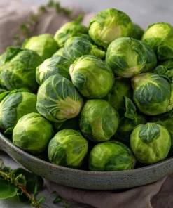 Organic Brussels Sprouts Seeds – Heirloom Mini Cabbage – 50 Seeds – Easy Grow - Image 1