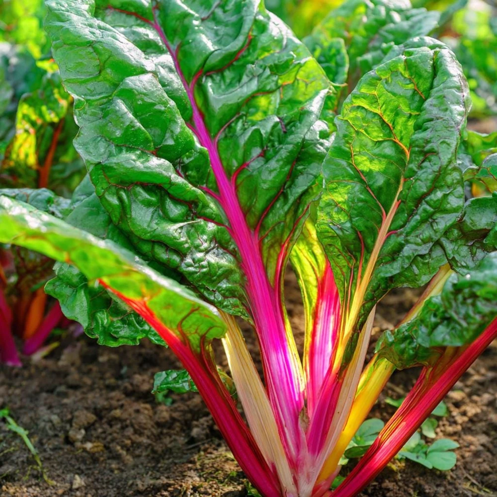 Organic Rainbow Swiss Chard Seeds - 50 Seed Pack | Vibrant Multicolored Stems - Image 5