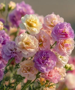Pastel Mix Stock Flower Seeds - 25 Seeds, Sweet-Scented Edible Blooms - Image 2