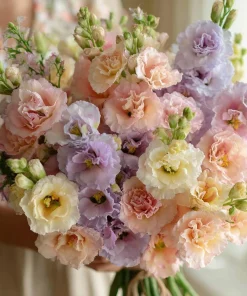 Pastel Mix Stock Flower Seeds - 25 Seeds, Sweet-Scented Edible Blooms - Image 6