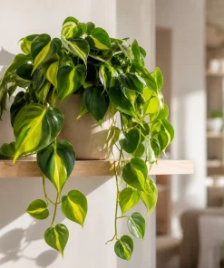 Philodendron Brasil Live Plant Set – 2 Heartleaf Indoor Houseplants, 5-8 Inches Tall in 4 Inch Pots, Variegated - Image 3