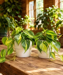 Philodendron Brasil Live Plant Set – Heartleaf Tropical – 5-8 Inch Tall, 4 Inch Pot – Indoor - Image 1