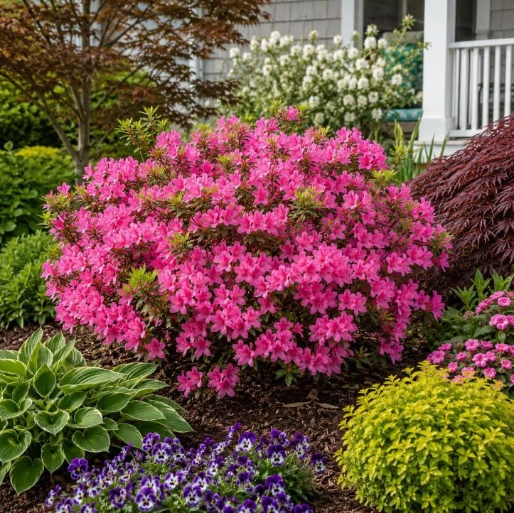 Pink Azalea Live Plant - Rhododendron Shrub, 10-12 Inch, 1 Gallon Pot, Outdoor - Image 2