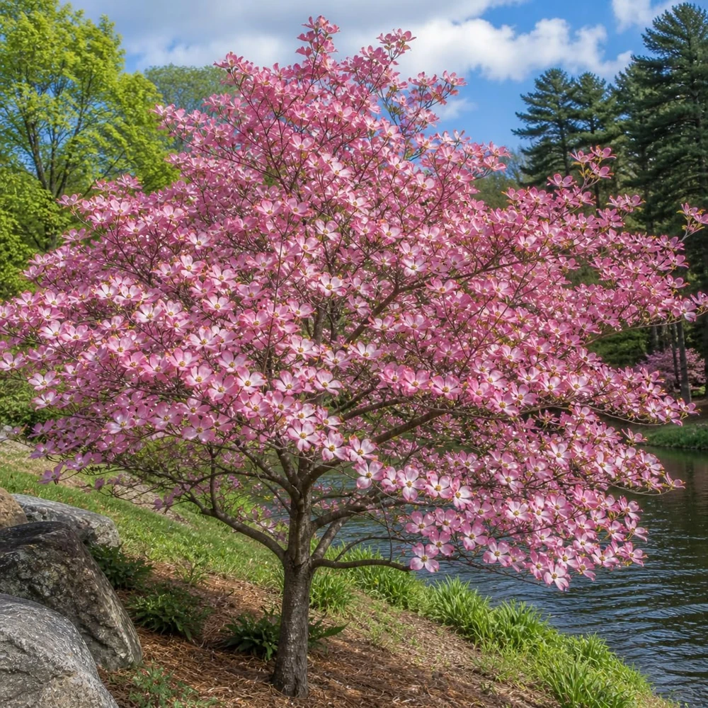 Pink Dogwood Tree Live Plant - Cornus florida - 6-12" Tall Quart Pot - Outdoor - Image 3