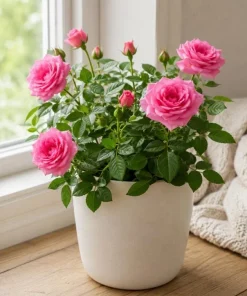 Pink Mini Rose Live Plant 4-6 Inch Tall - Miniature Rose Bush Indoor Outdoor - Image 6