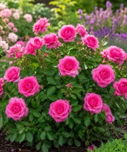 Pink Mini Rose Live Plant 4-6 Inch Tall - Miniature Rose Bush Indoor Outdoor - Image 1