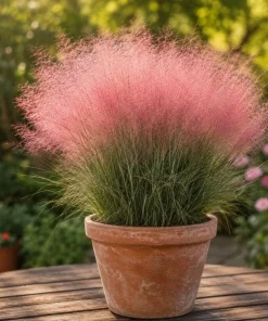 Pink Muhly Grass Live Plant 4-6 Inch Tall – Ornamental Perennial Grass for Landscaping - Image 4