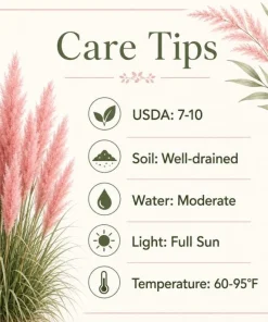 Pink Pampas Grass Live Plant 4-6 Inch Tall – Ornamental Outdoor Grass - Image 7