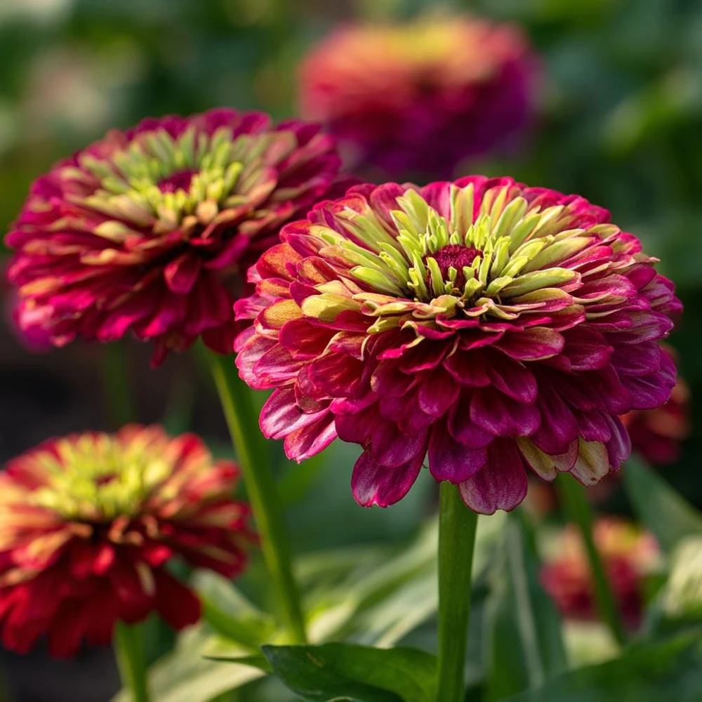 Queen Red Lime Zinnia Seeds - 10 Pack | Zinnia Elegans Blooms for Garden - Image 4
