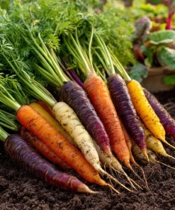 Rainbow Carrot Seeds – Heirloom Mix – 150 Seeds for Colorful Gardens – Vegetable Seeds - Image 1