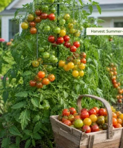Rainbow Cherry Tomato Live Plant 3-5 Inch Tall in 4 Inch Pot - Edible Vegetable - Image 2