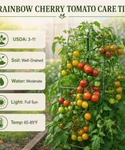 Rainbow Cherry Tomato Live Plant 3-5 Inch Tall in 4 Inch Pot - Edible Vegetable - Image 6