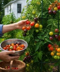 Rainbow Cherry Tomato Live Plant 3-5 Inch Tall in 4 Inch Pot - Edible Vegetable - Image 7