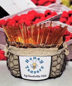 Raspberry Honey Snack Sticks - 5 Pack Natural Honeystix Straws - Image 3