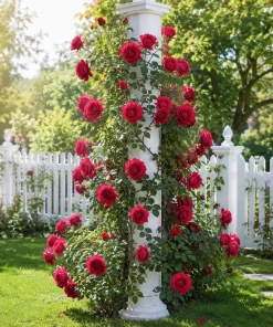 Red Don Juan Climbing Rose Live Plant, Fragrant Garden Bush, 4-6 Inch Tall - Image 7