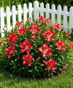 Red Hibiscus Live Plant Set of 2, Texas Tropical Shrub, 4-8 Inch Tall - Image 1
