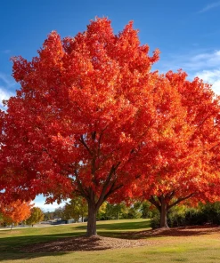 Red Oak Trees - 2 Pack, 8-16" Tall Live Bare Root Plants, Fast Growing Shade Tree - Image 1