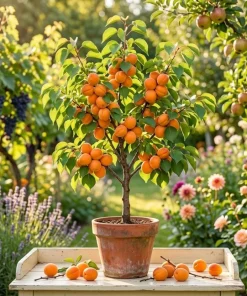 Set of 2 Apricot Trees Bareroot – Sweet Fruit Tree, 1-2 Ft Tall, Cold Hardy - Image 1