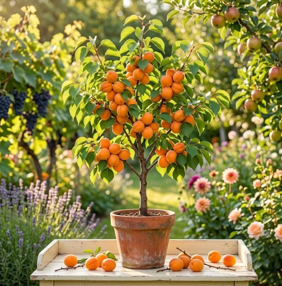 Set of 2 Apricot Trees Bareroot – Sweet Fruit Tree, 1-2 Ft Tall, Cold Hardy - Image 1