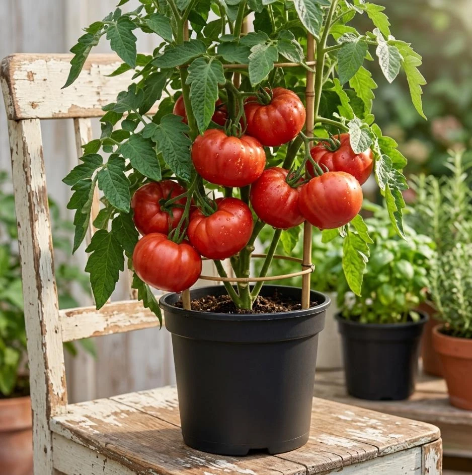 Set of 2 Beefsteak Tomato Live Plants - 3-5 Inch Tall in 4 Inch Pots - Image 1