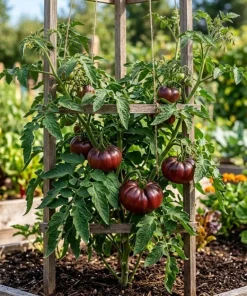Set of 2 Black Brandywine Tomato Live Plants 4-6 Inch Tall, Heirloom Seedlings - Image 4