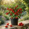Set of 2 Carolina Reaper Pepper Plants Live for Planting, 4-6 Inch Tall, Super Hot Chili Vegetable for Outdoor Garden - Image 1
