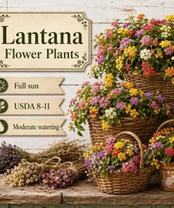 Set of 2 Lantana Live Plants, Pink Yellow Flowering Outdoor Shrub, 4-7 Inches - Image 5