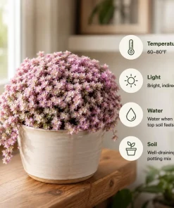 Set of 2 Pink Callisia Repens Live Plants, 5-8 Inches Tall in 4 Inch Pots, Indoor Houseplants - Image 2