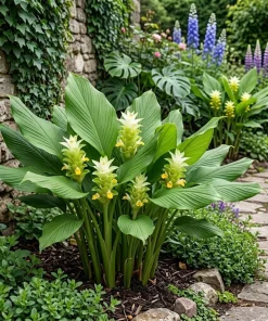 Set of 2 Yellow Turmeric Live Plants, 4-7 Inch Starter Plants, Fragrant Herb - Image 3