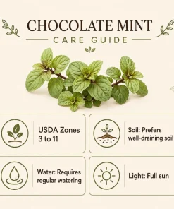 Set of 3 Chocolate Mint Live Plants, 4-7 Inches Tall - Rooted Herb for Indoor & Outdoor - Image 5